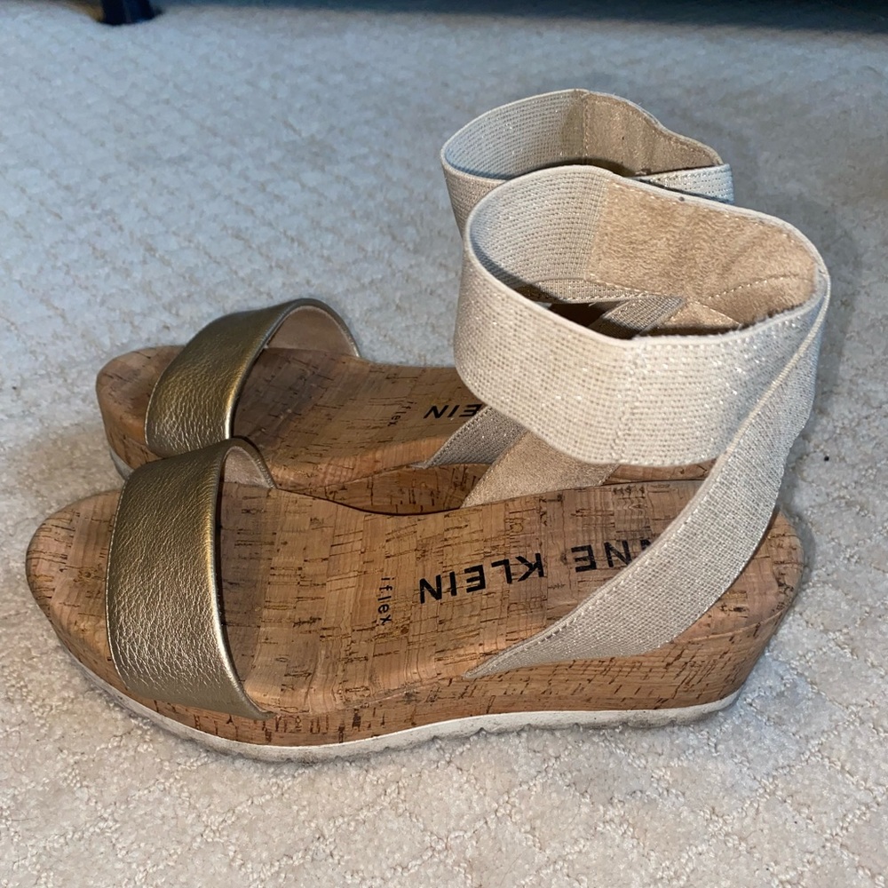 Gold platform sandals